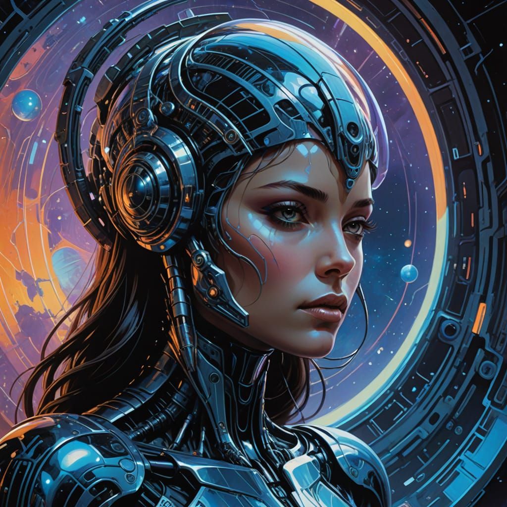 Ethereal Being Radiates Cosmic Luminescence in Dreamlike, Fu...