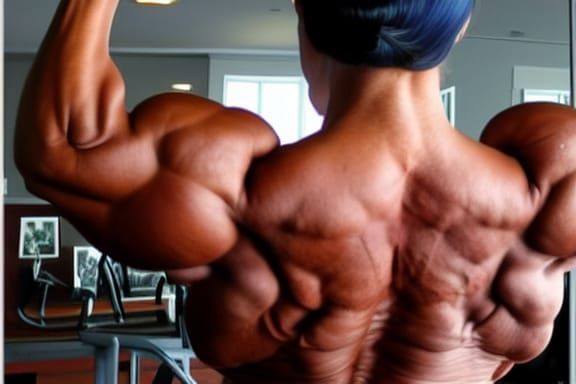 Muscular Senior Bodybuilder Flexing Ripped Physique