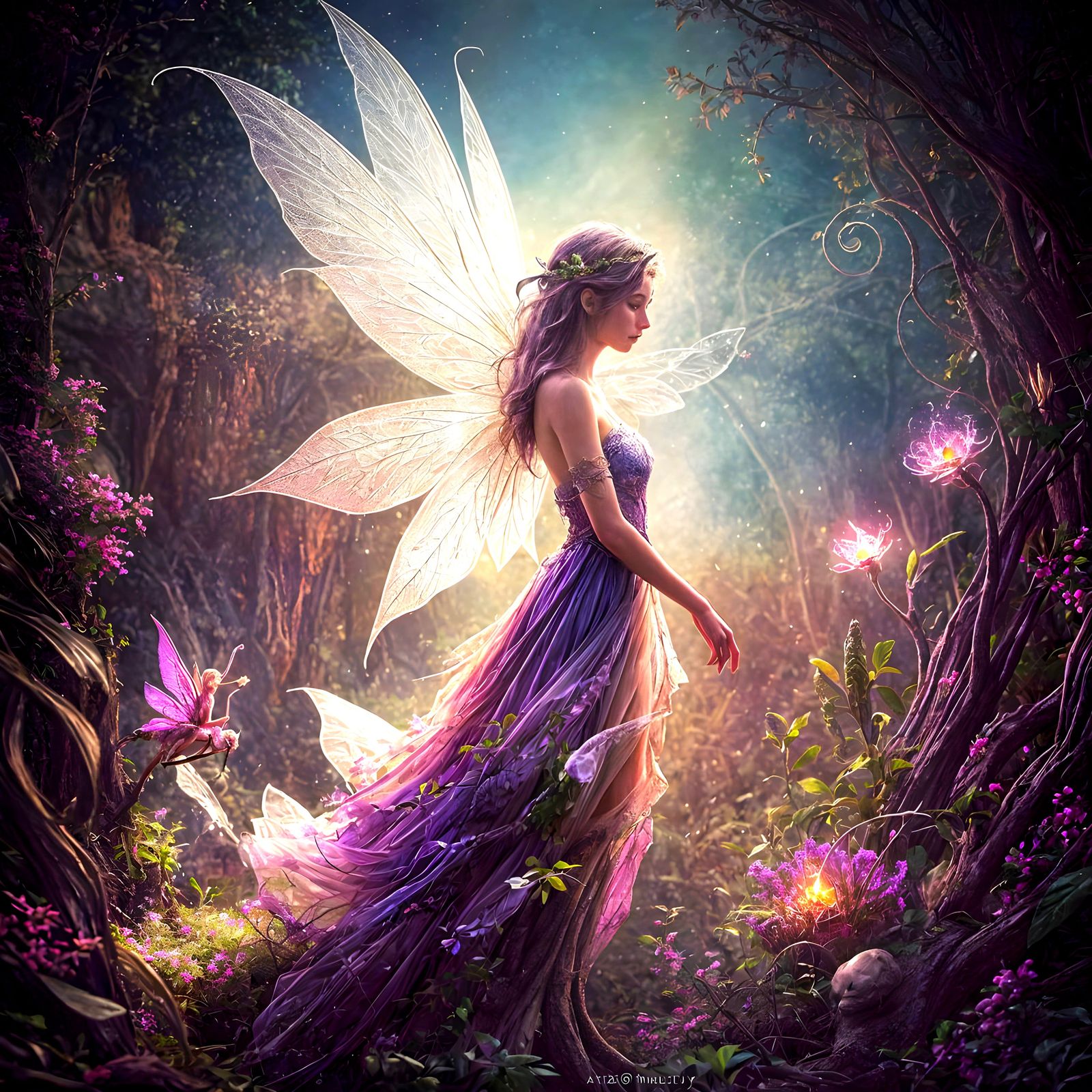 Enchanted Fairy in Whimsical Matte Painting