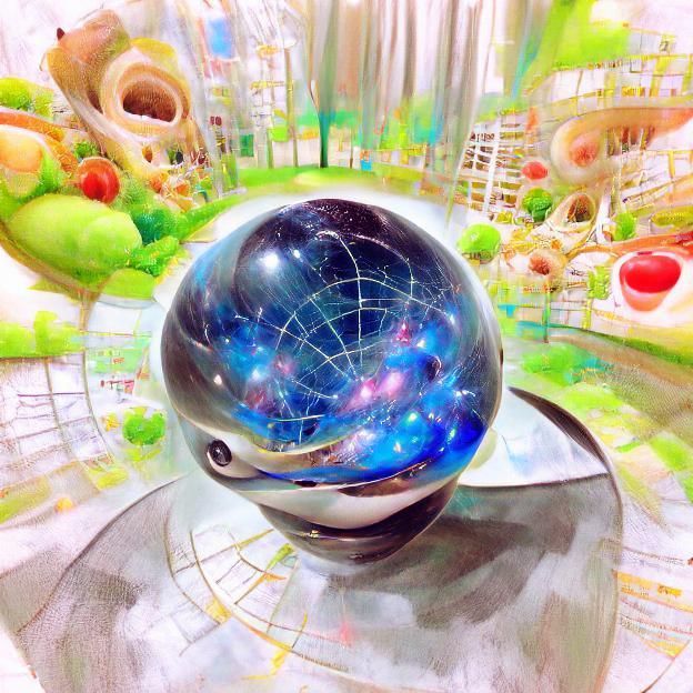 Spectacular Universe Sphere with Swirling Nebulas