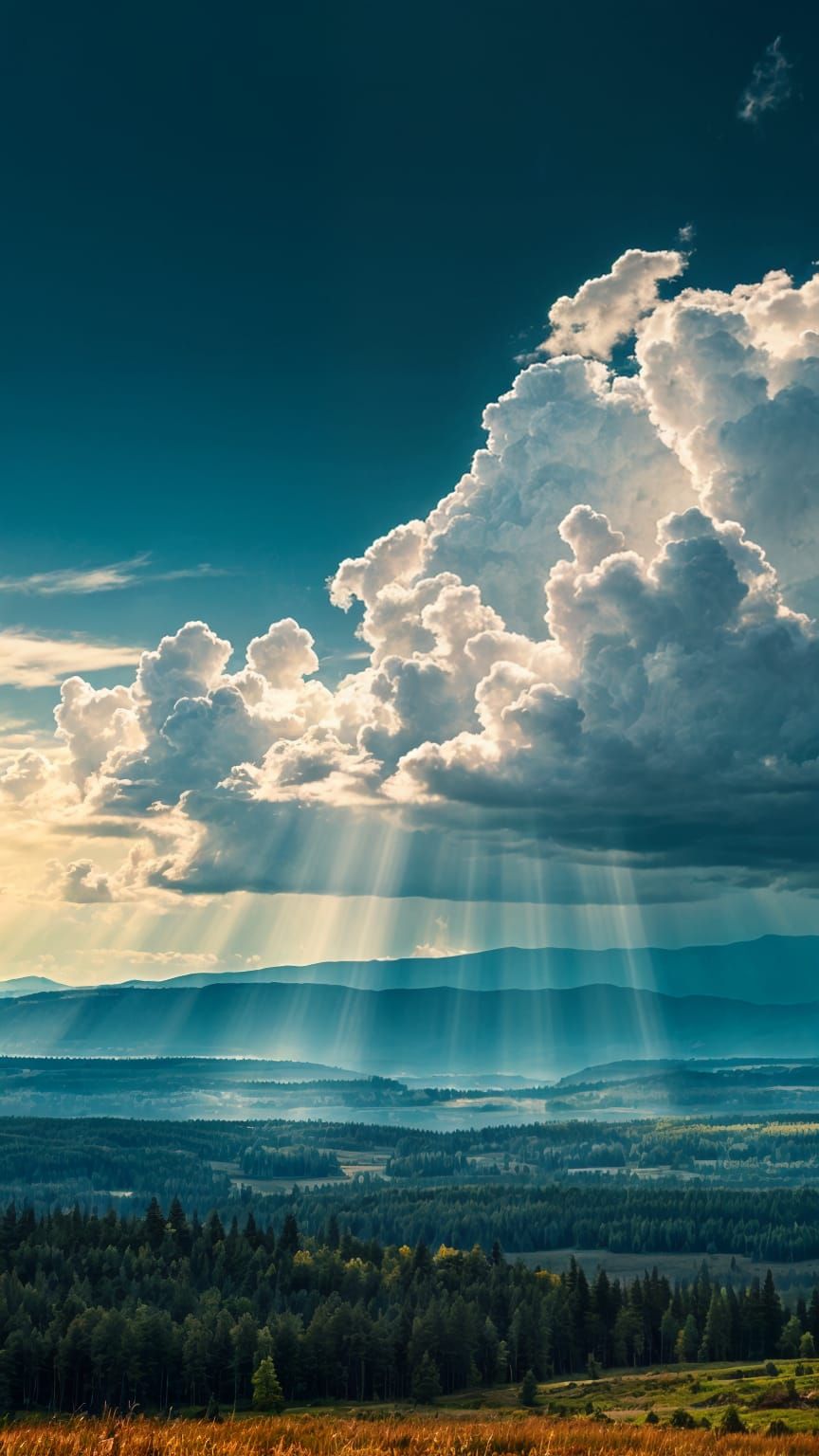 Ethereal Stormscape of Karelia in Vibrant Radiance