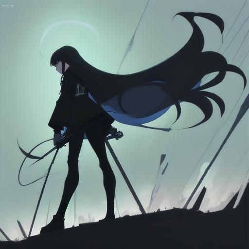 Anime Girl Full Body Cel-Shaded Character Art