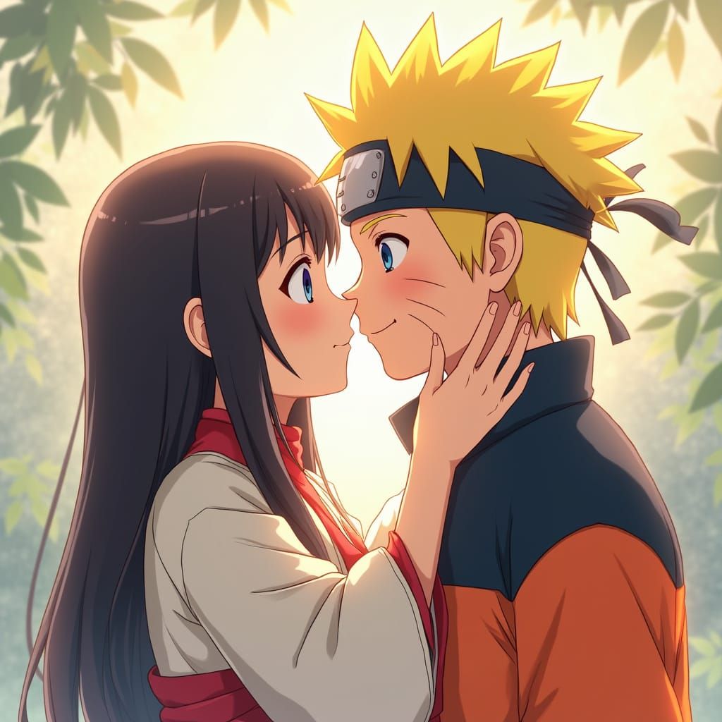 Naruto and Hinata Share a Tender Kiss