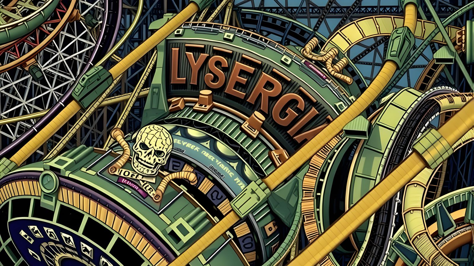 Surreal Futuristic Roller Coaster Speeds Through Lysergia Th...