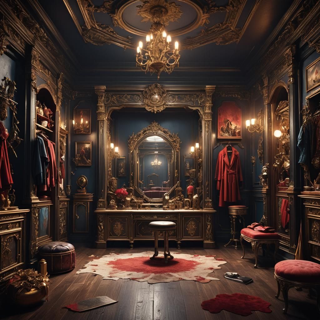 Futuristic Dressing Room Concept Art in 8k