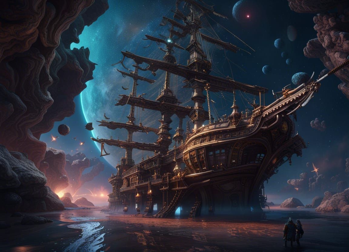 Detailed Space Pirate Concept Art