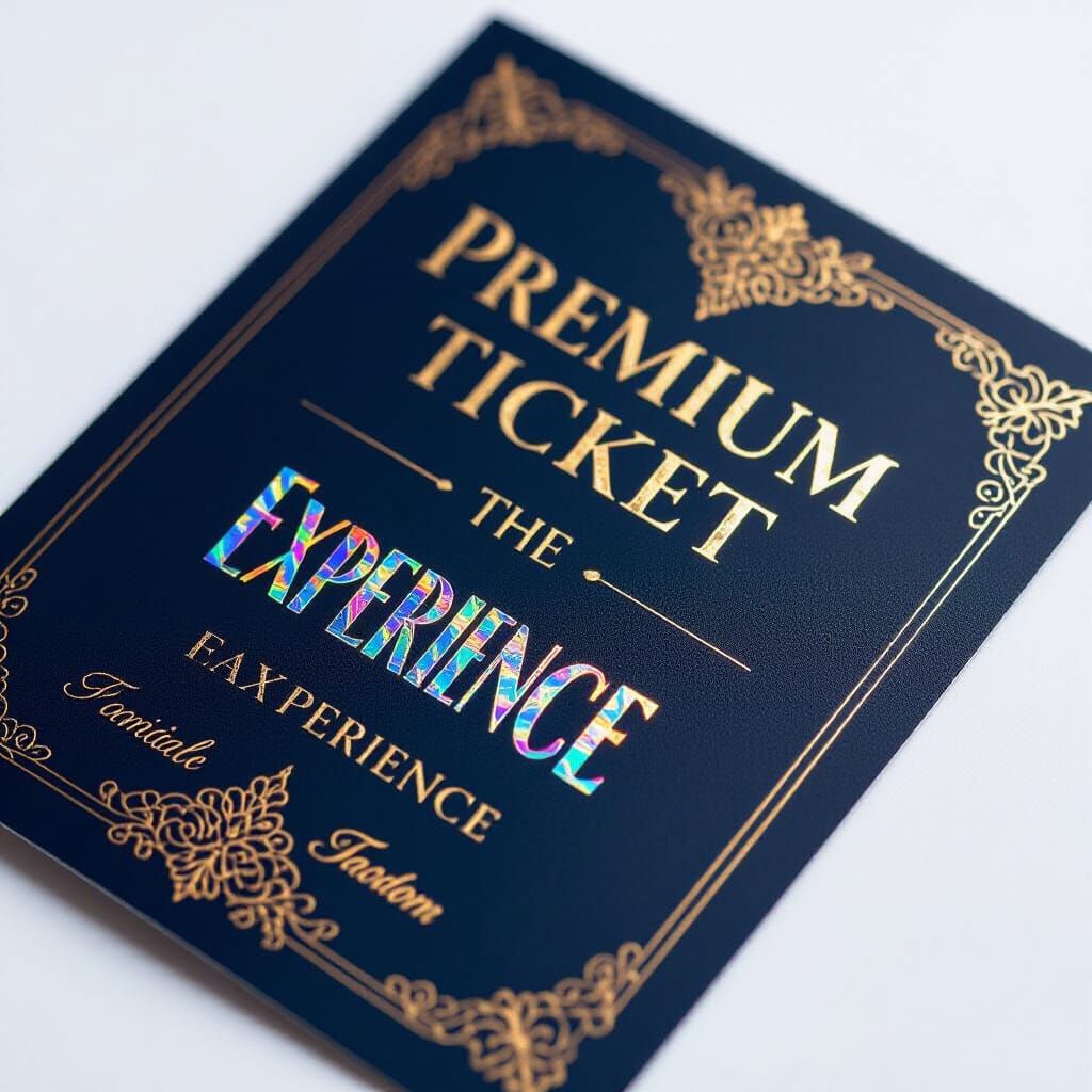 Elegant Premium Ticket For "The Experience"