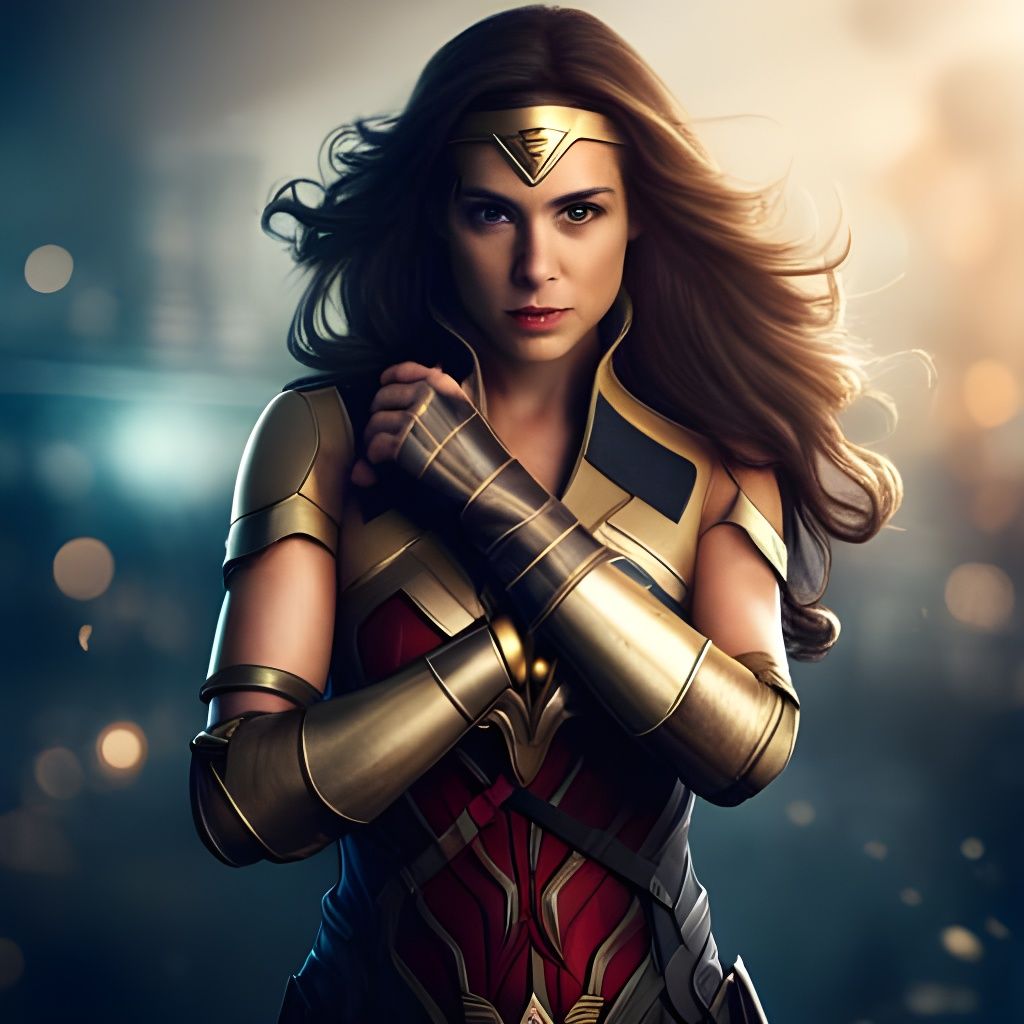 Wonder Woman Portrait in CGI VFX Style