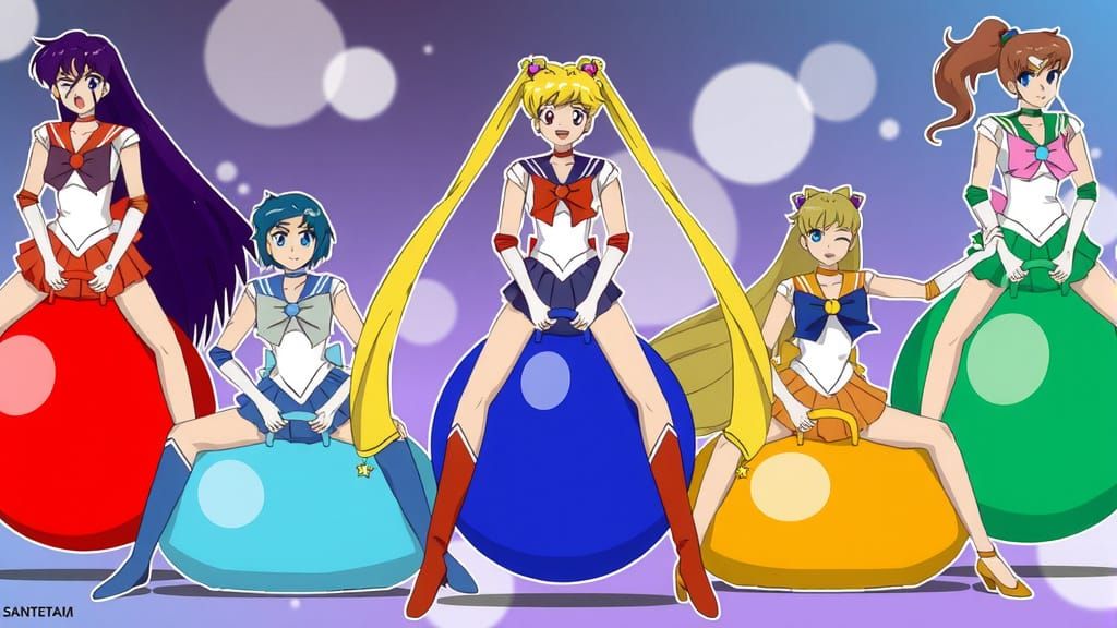 Sailor Team Bouncing on Hopper Balls