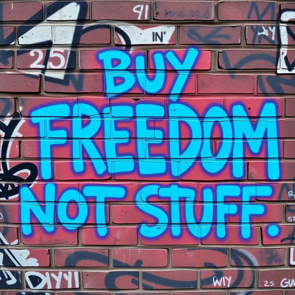Vibrant Street Art Declaration of Freedom
