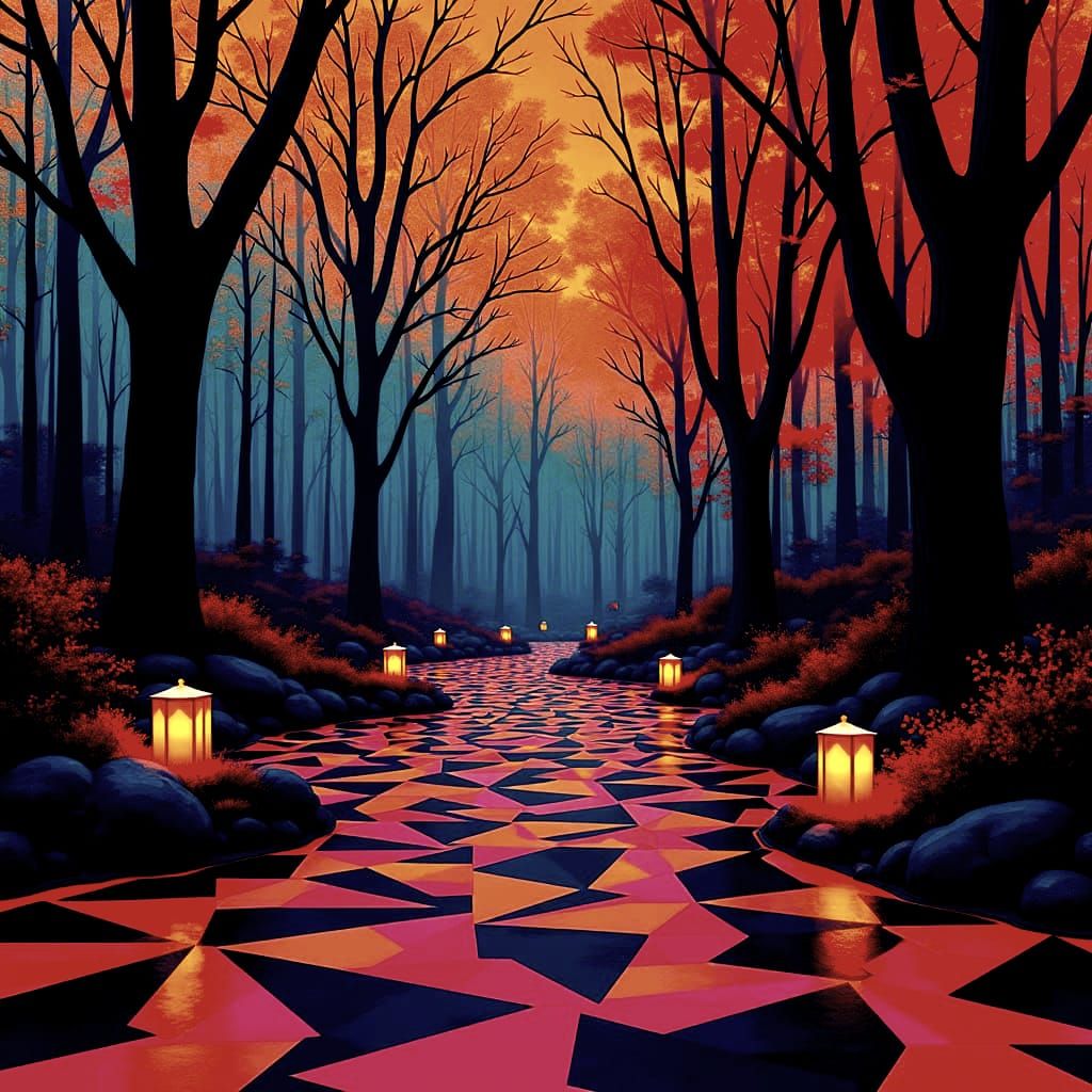 Dizzying Optical Illusion: Abstract Geometric Op Art