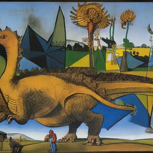 Mousesaurus Photobomb: Holbein and Picasso Fusion