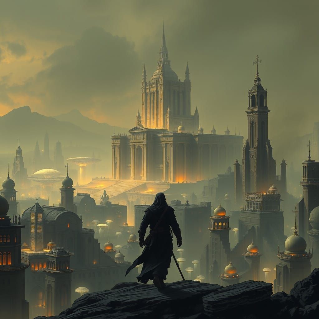 Dystopian City Under Akatosh's Shadow