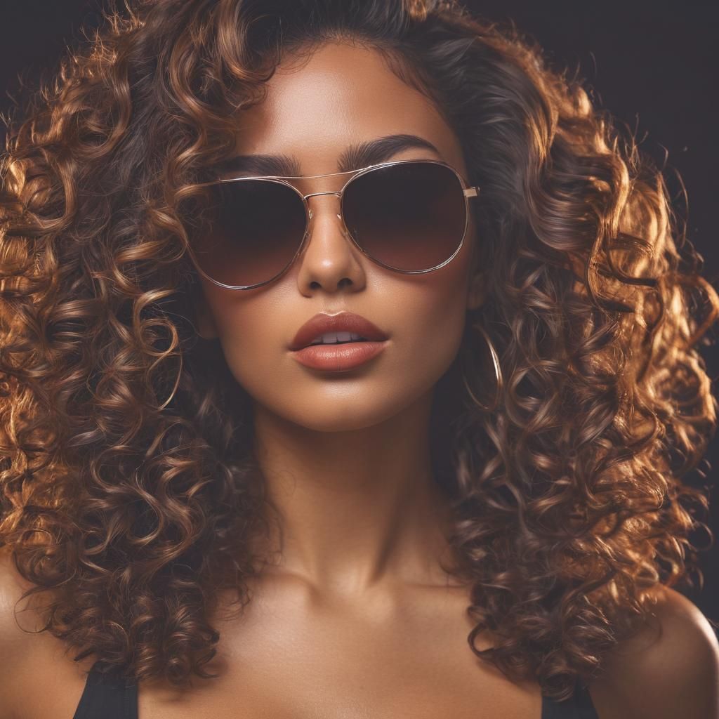 Confident Latina Goddess in Vibrant Portraiture