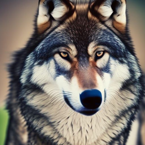 Majestic Wolf Portrait in Natural Light