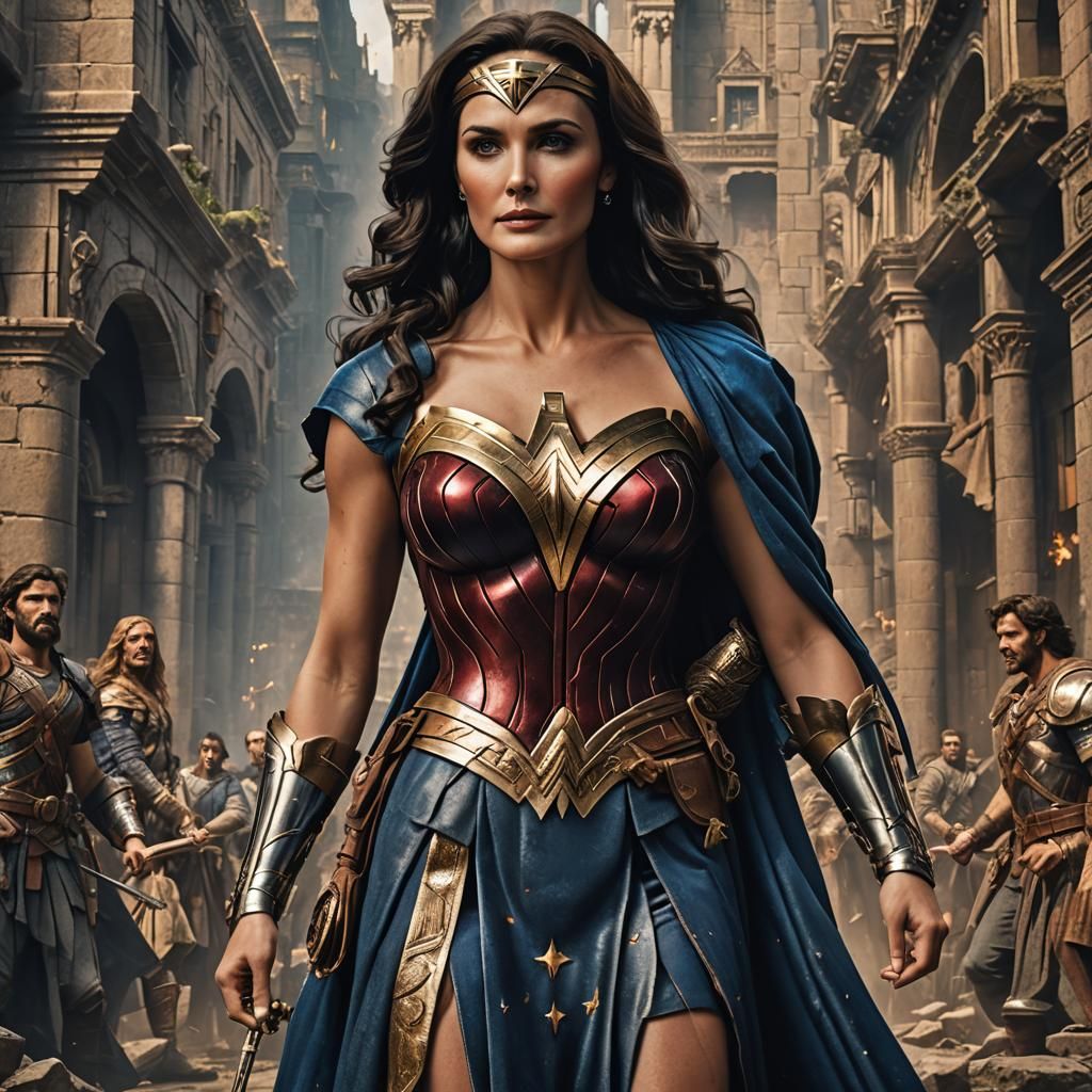 Renaissance Wonder Woman: Detailed Matte Painting