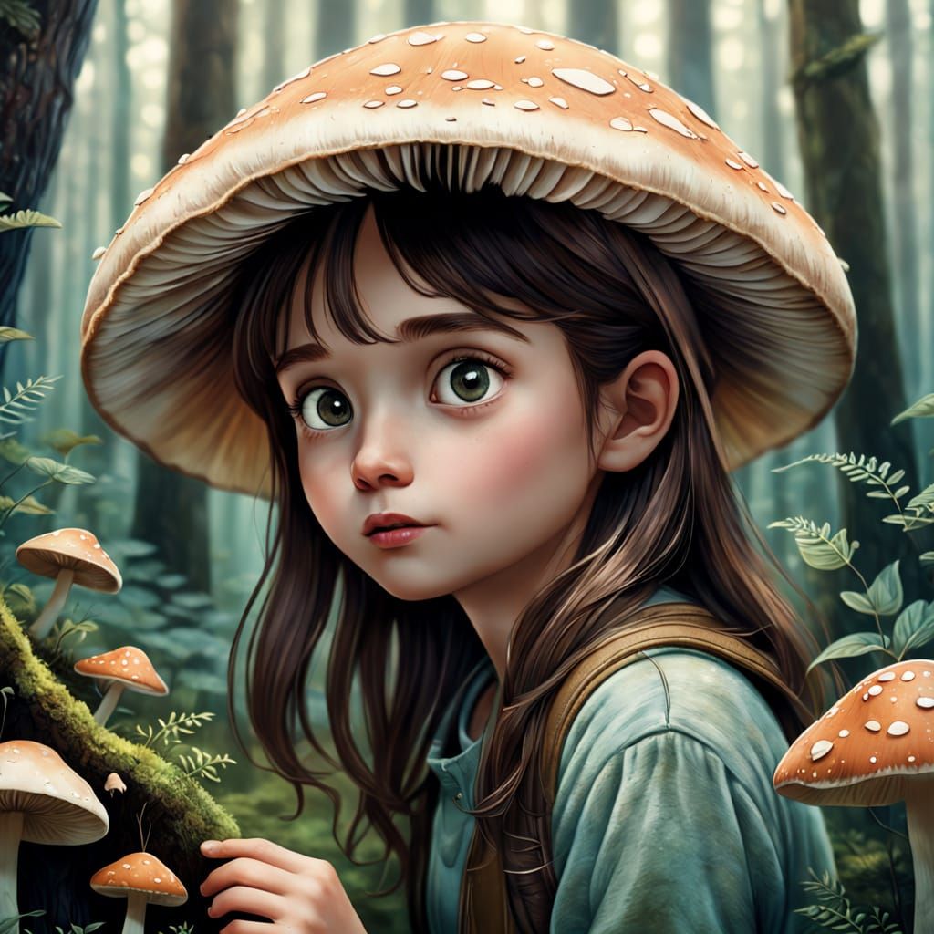 Whimsical Forest Discovery in Gentle Earthy Tones