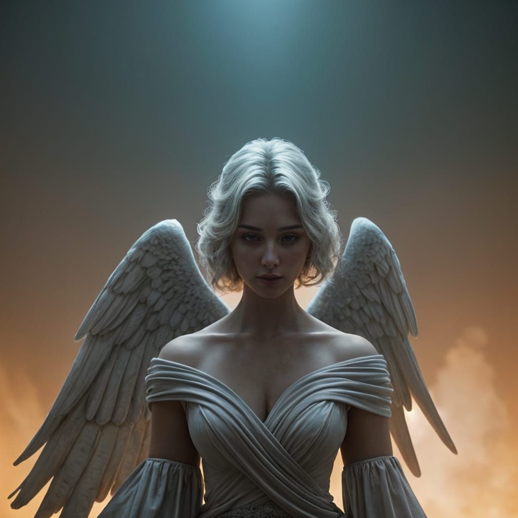 Angelic Woman in Cinematic Film Still