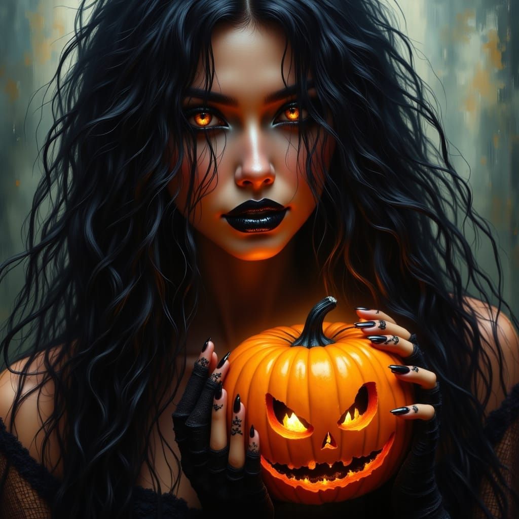 Beautiful Woman in Silk Spider Webs and Lace