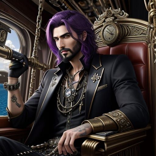 Steampunk Pirate Jesus Christ on Holy Ship