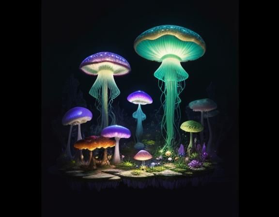 Jellyfish Float Through Toadstool Forest: Beatrix Potter Sty...