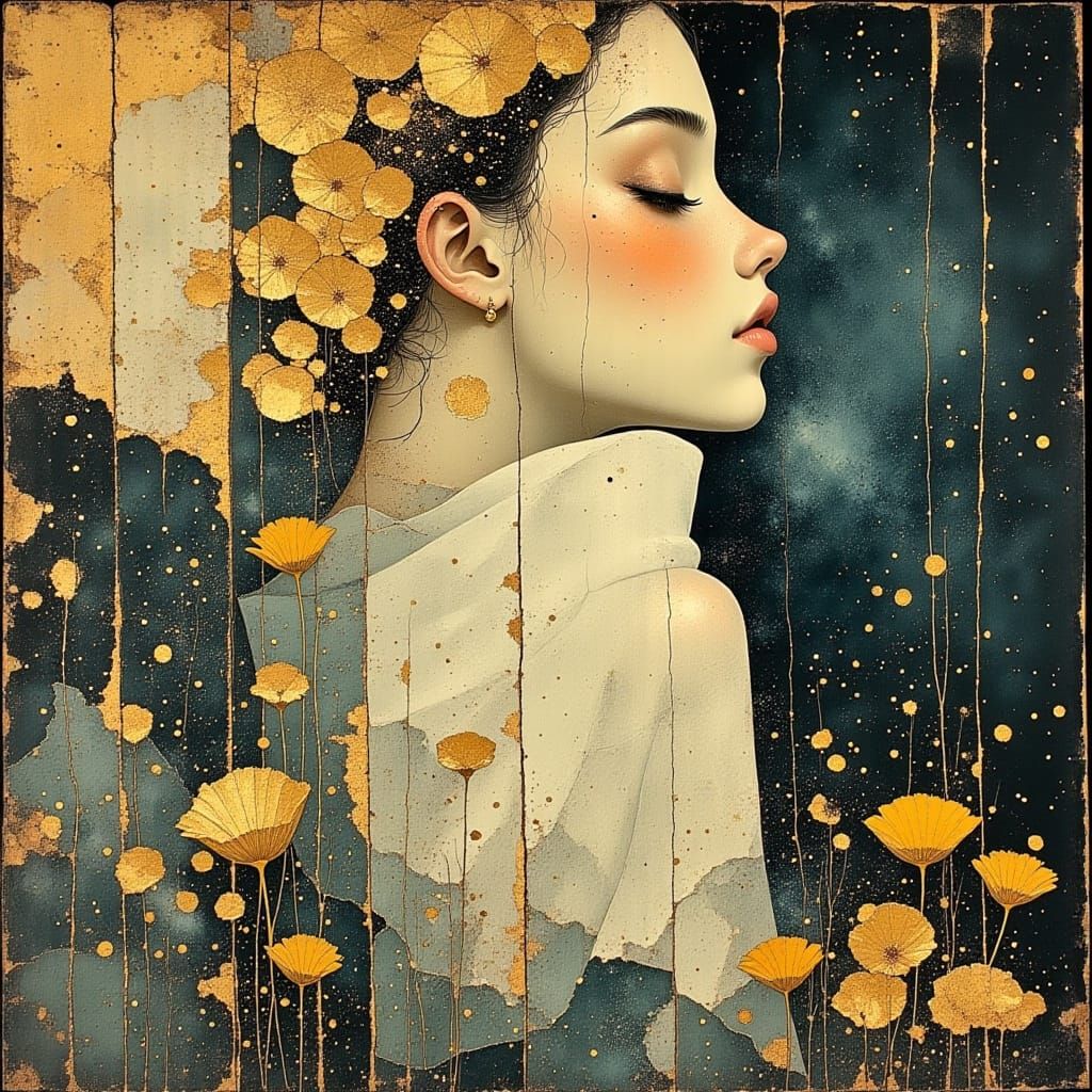 Whispered Wisdom in a Divine Oil Painting