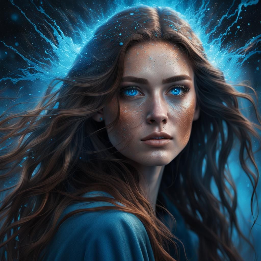 Portrait of a Girl with Blue Eyes: Digital Matte Painting
