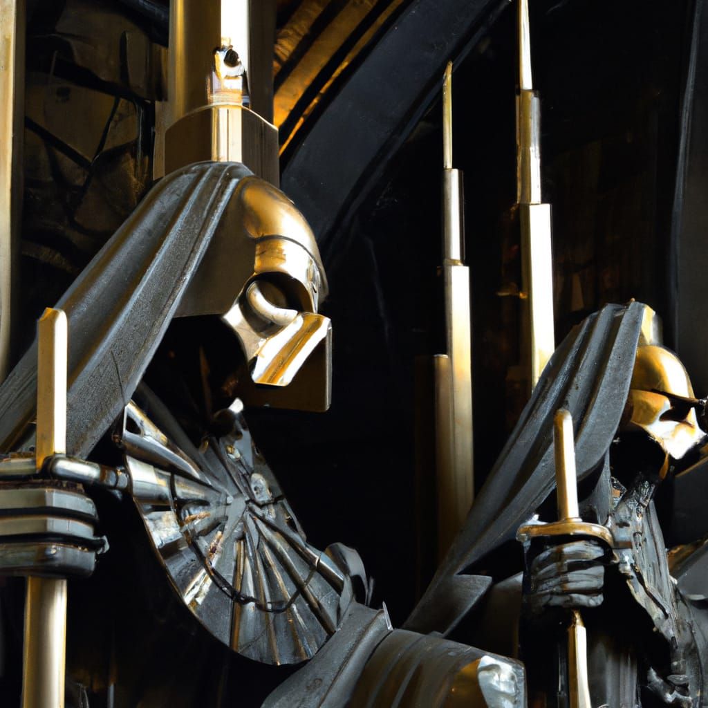 Art Deco Sith Lord Idols in Temple Hall