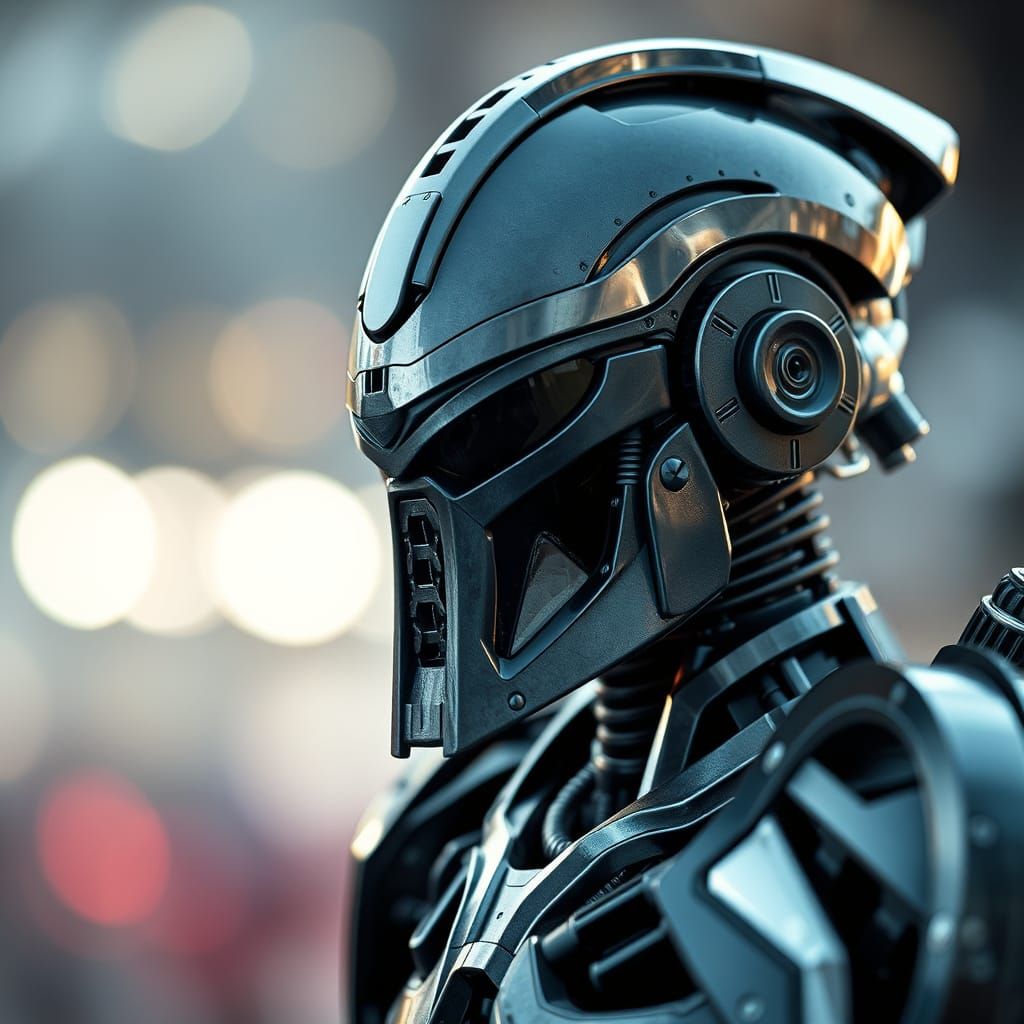 Battlestar Galactica Cylon in Professional Photography Style