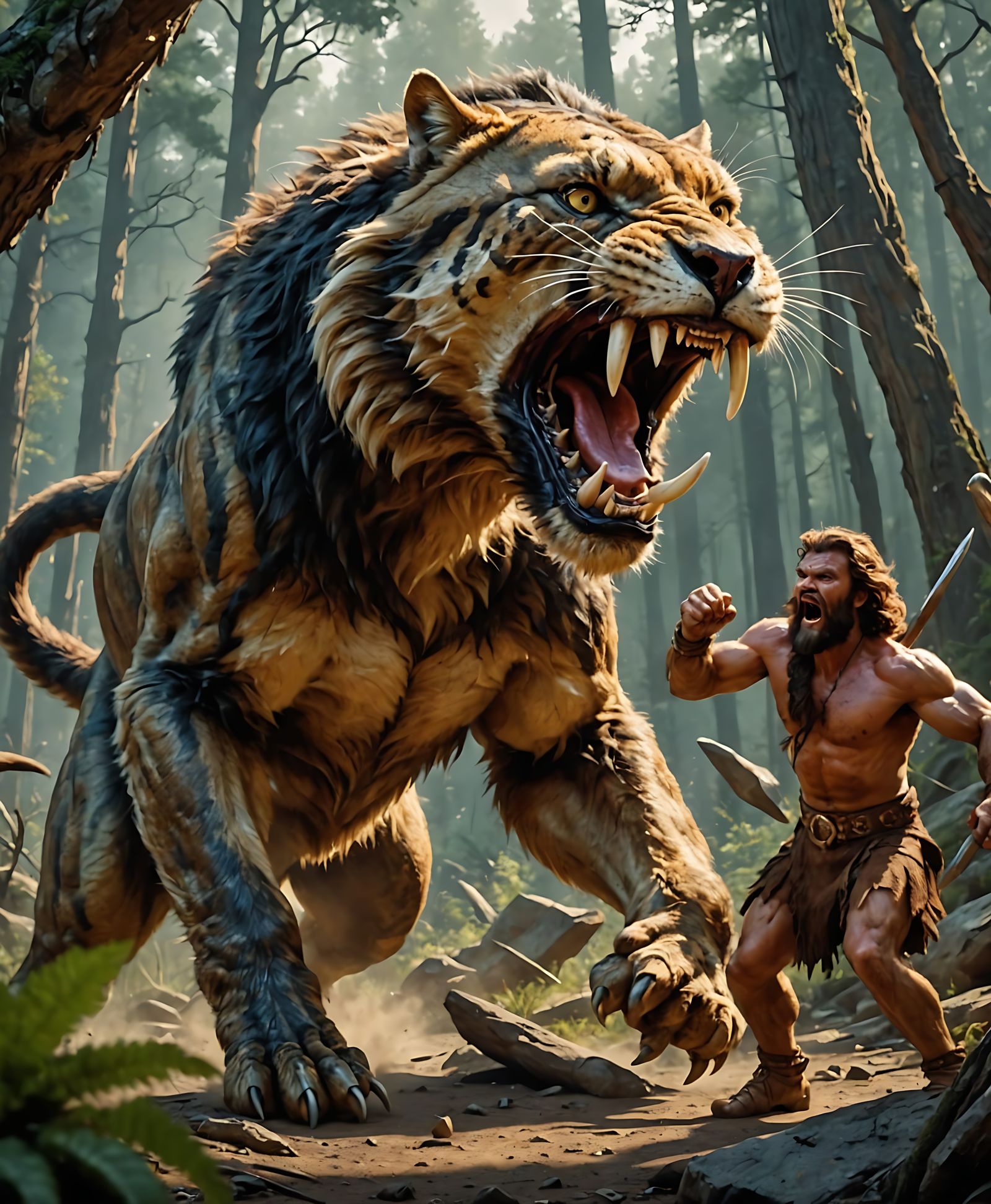 Saber-Tooth Vs. Caveman