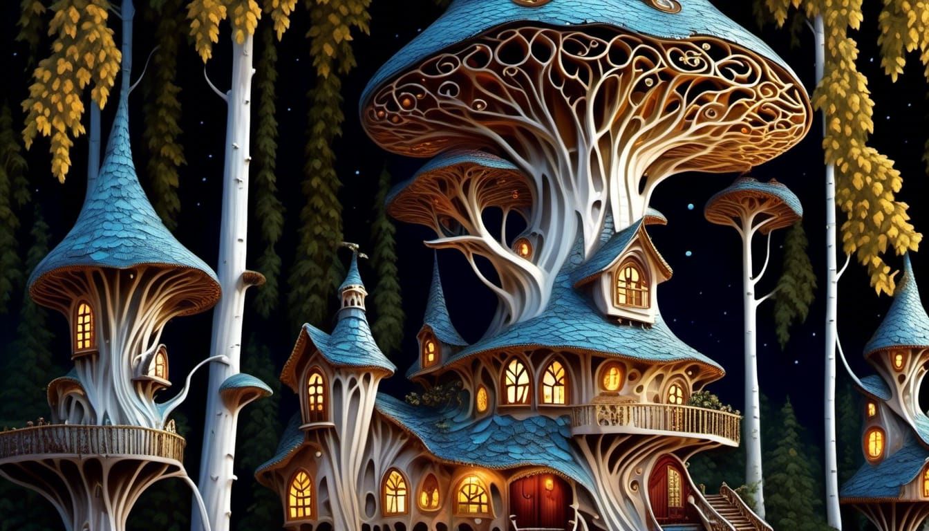 Whimsical Cottage in Magical Forest: Neobaroque Architecture