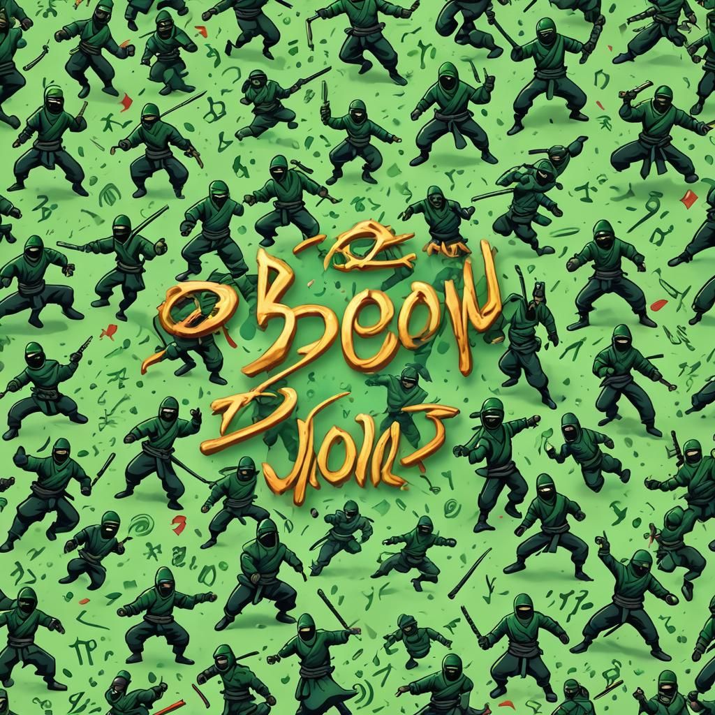 Ninjas Dancing with BOOM in Fantasy Art