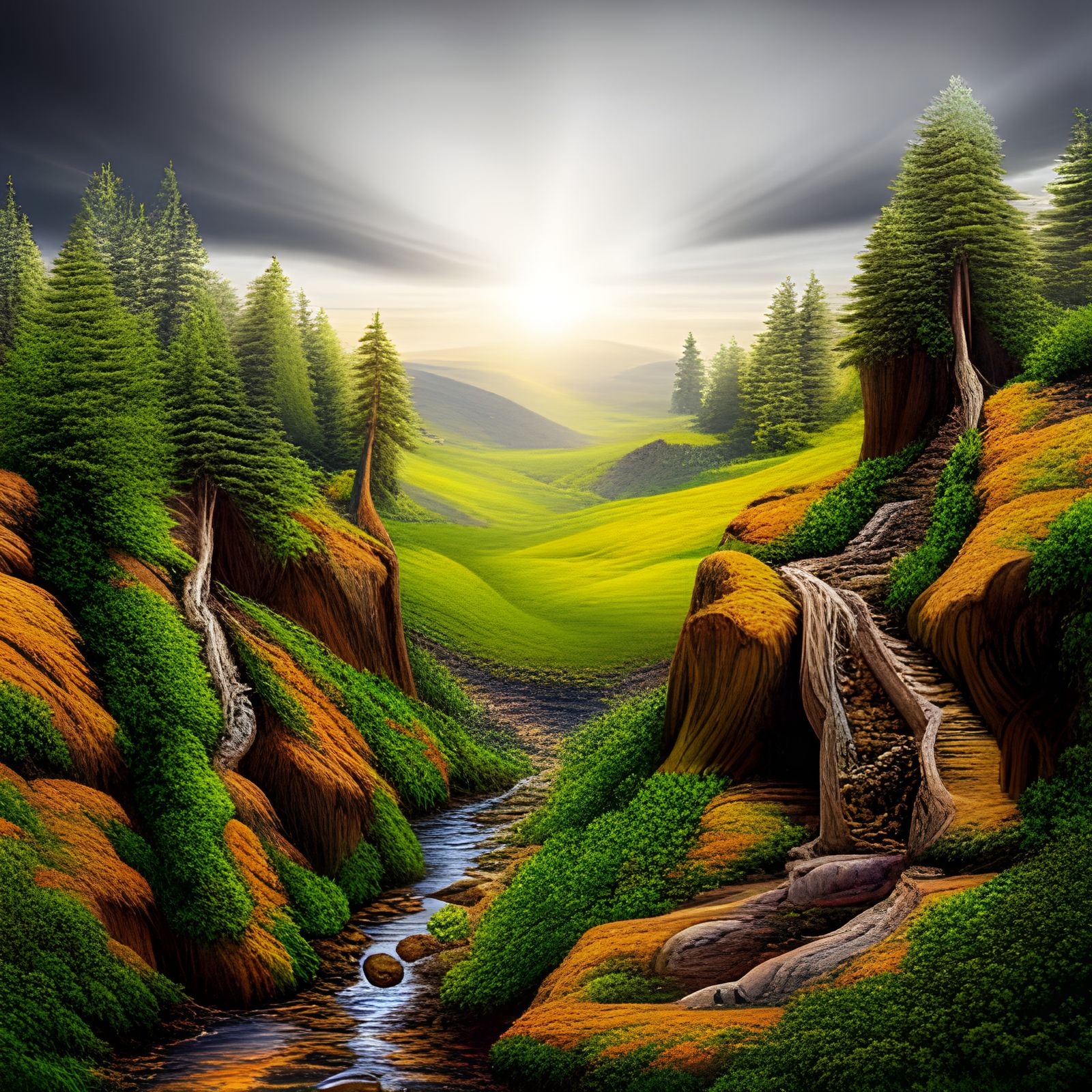 Faces Hidden in Colorful Optical Illusion