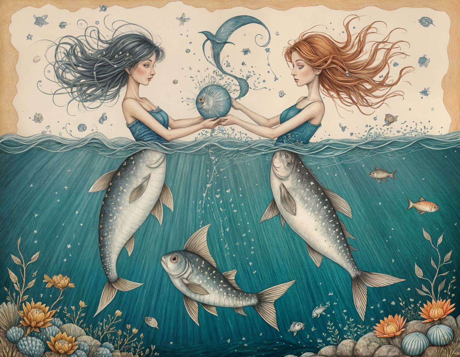 Dreamy Women in Whimsical Illustration Style