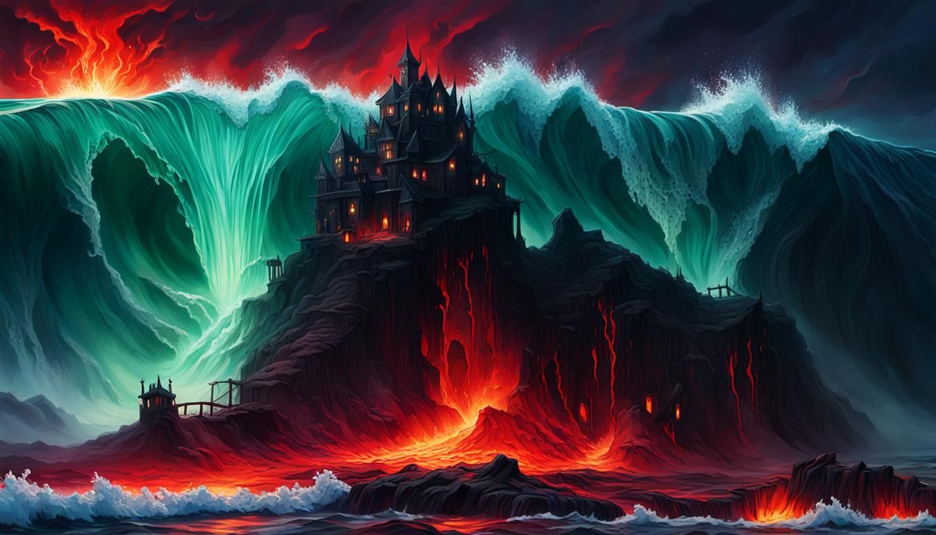 Ominous Island: Dark Fantasy Concept Art in 8K