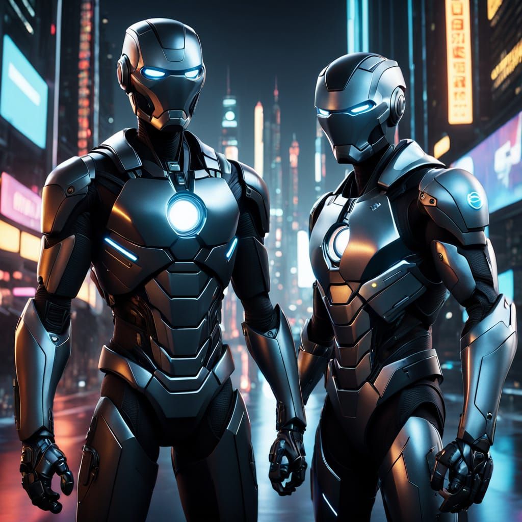 Futuristic City Rivals in High-Stakes Briefcase Battle