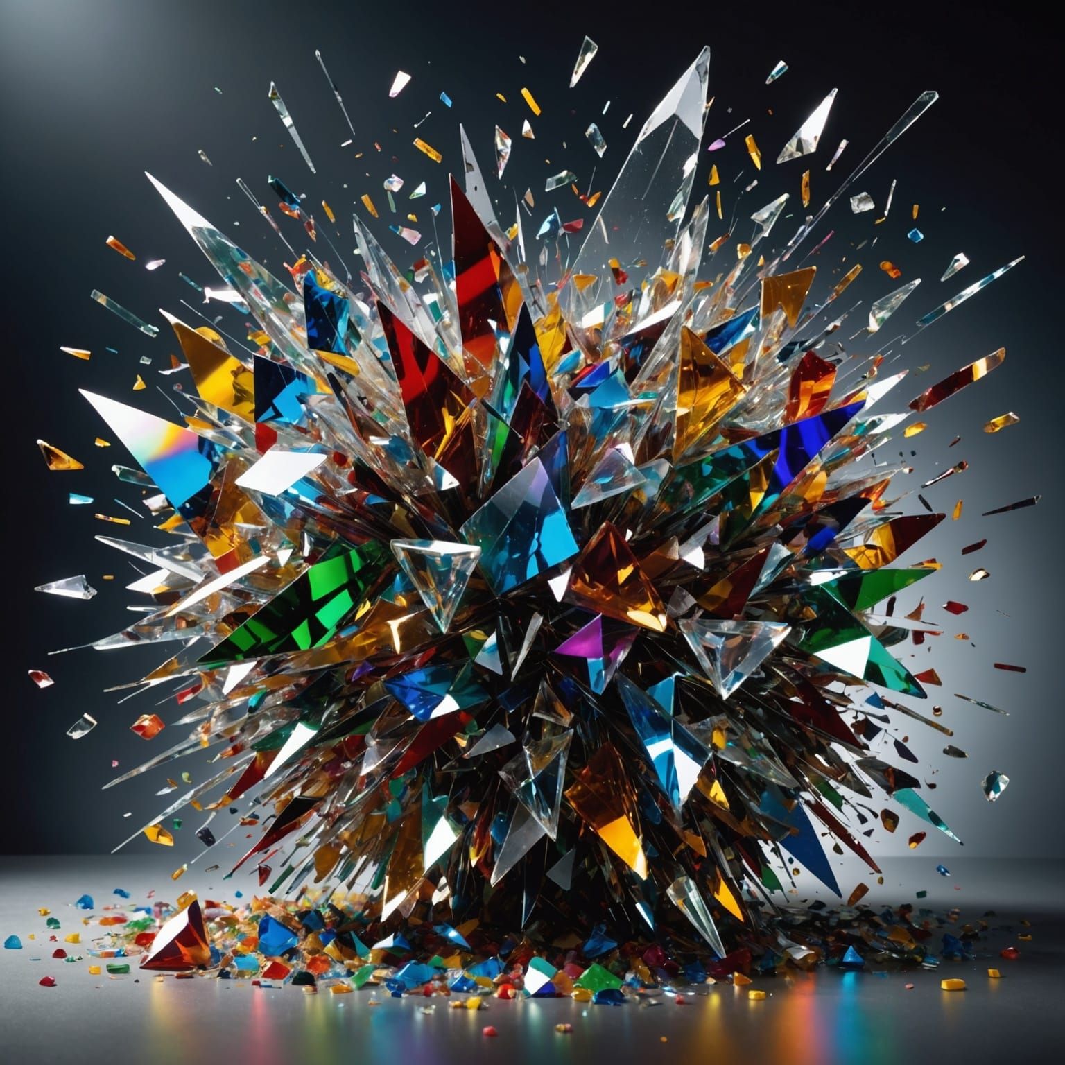 Shimmering Crystal Shards in a Dazzling Kaleidoscope