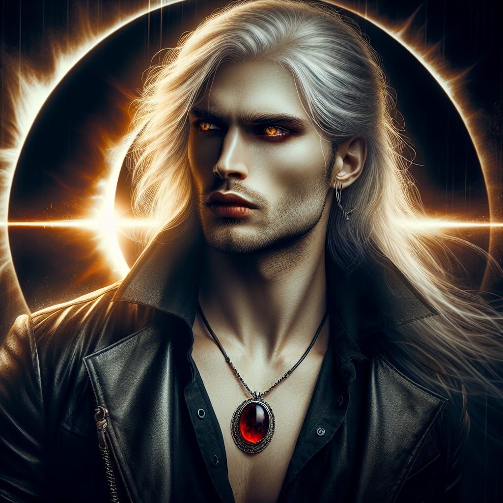 Handsome Vampire Portrait in Vampirecore Style
