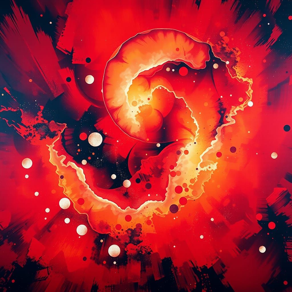 Cosmic Nebula in Impressionist Maximalist Style