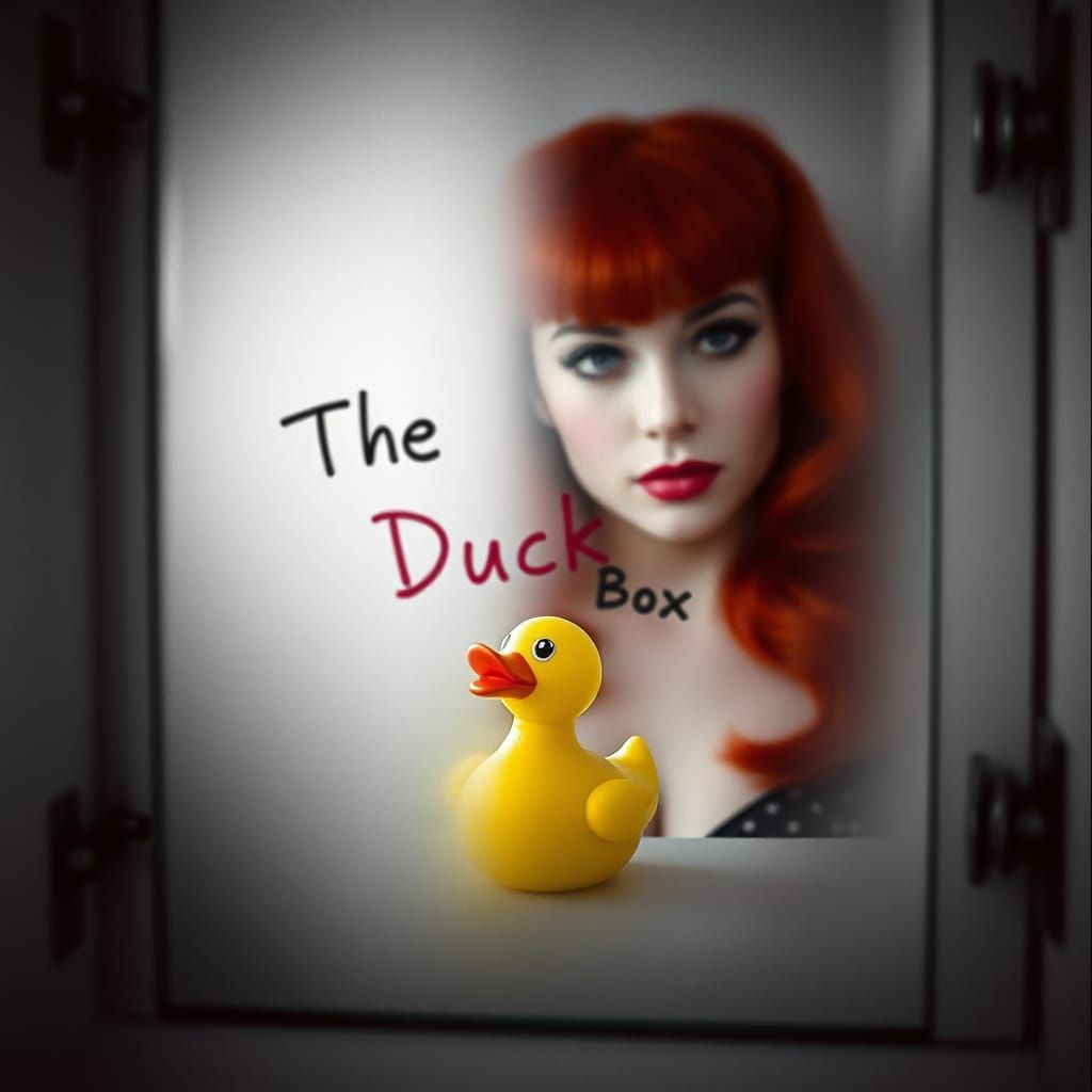 Yellow Duck Toy in Foggy Medicine Cabinet