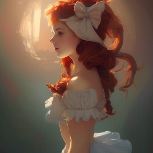 Adorable Fox-girl VIXEN, side profile.