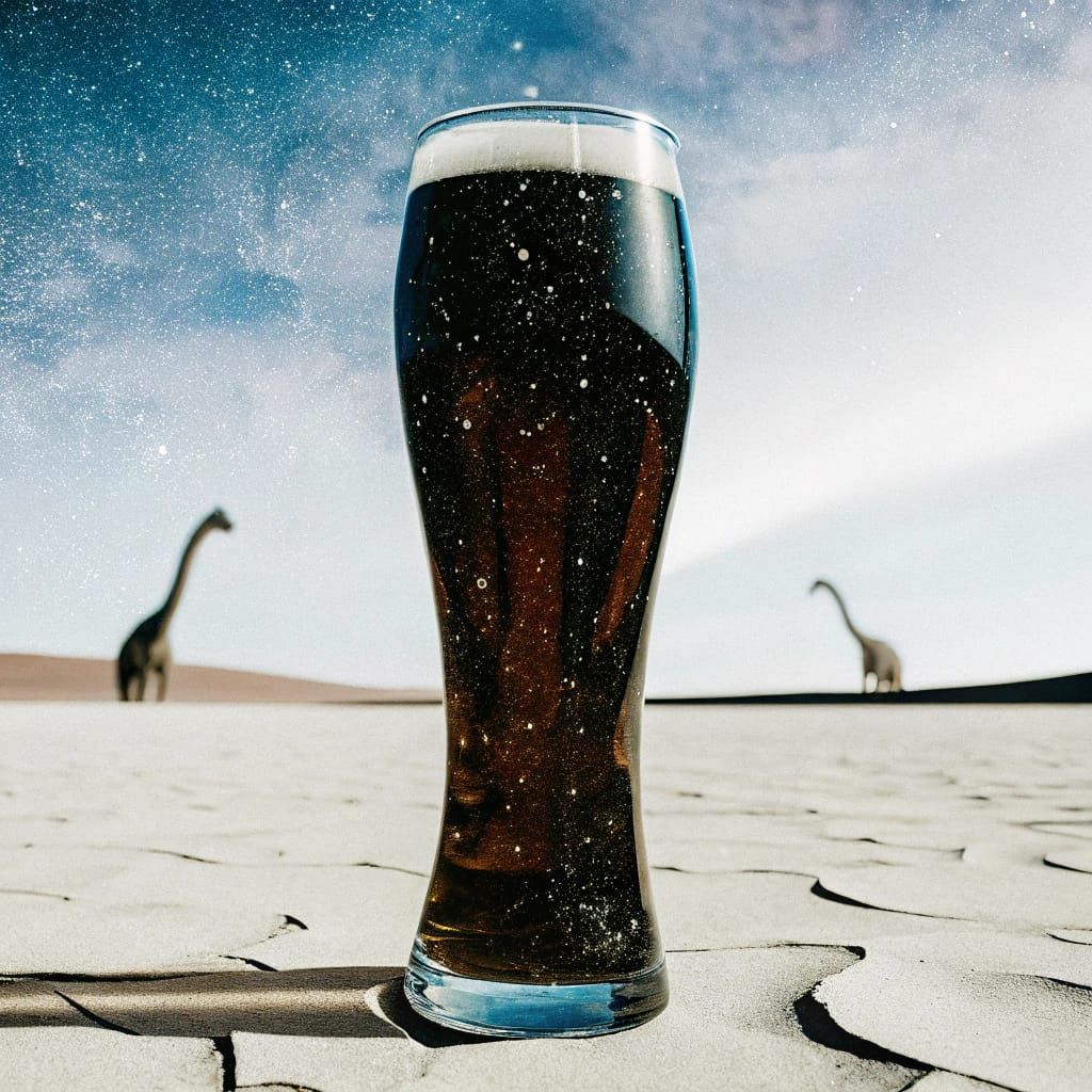 Jurassic Dinosaurs Enjoying Wyoming Beer
