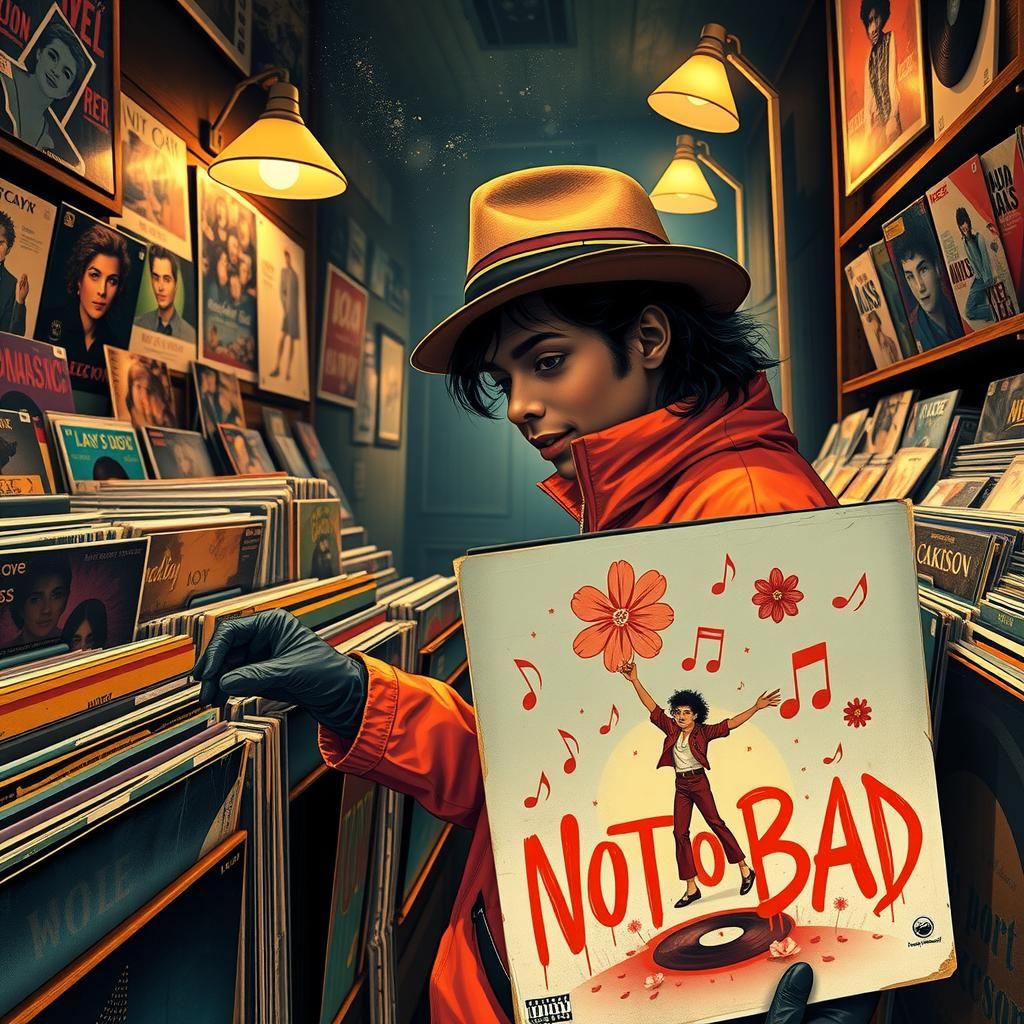 Michael Jackson in a Vintage Record Store, Pop Surrealism
