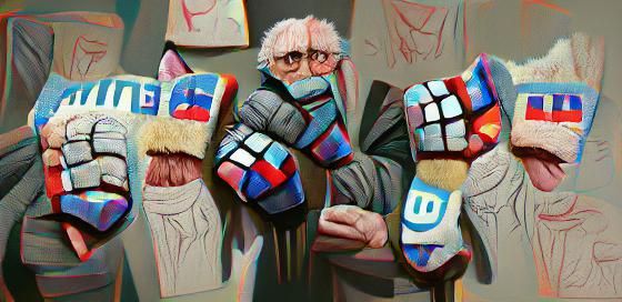 Cubist Pop Art: Bernie with Mittens