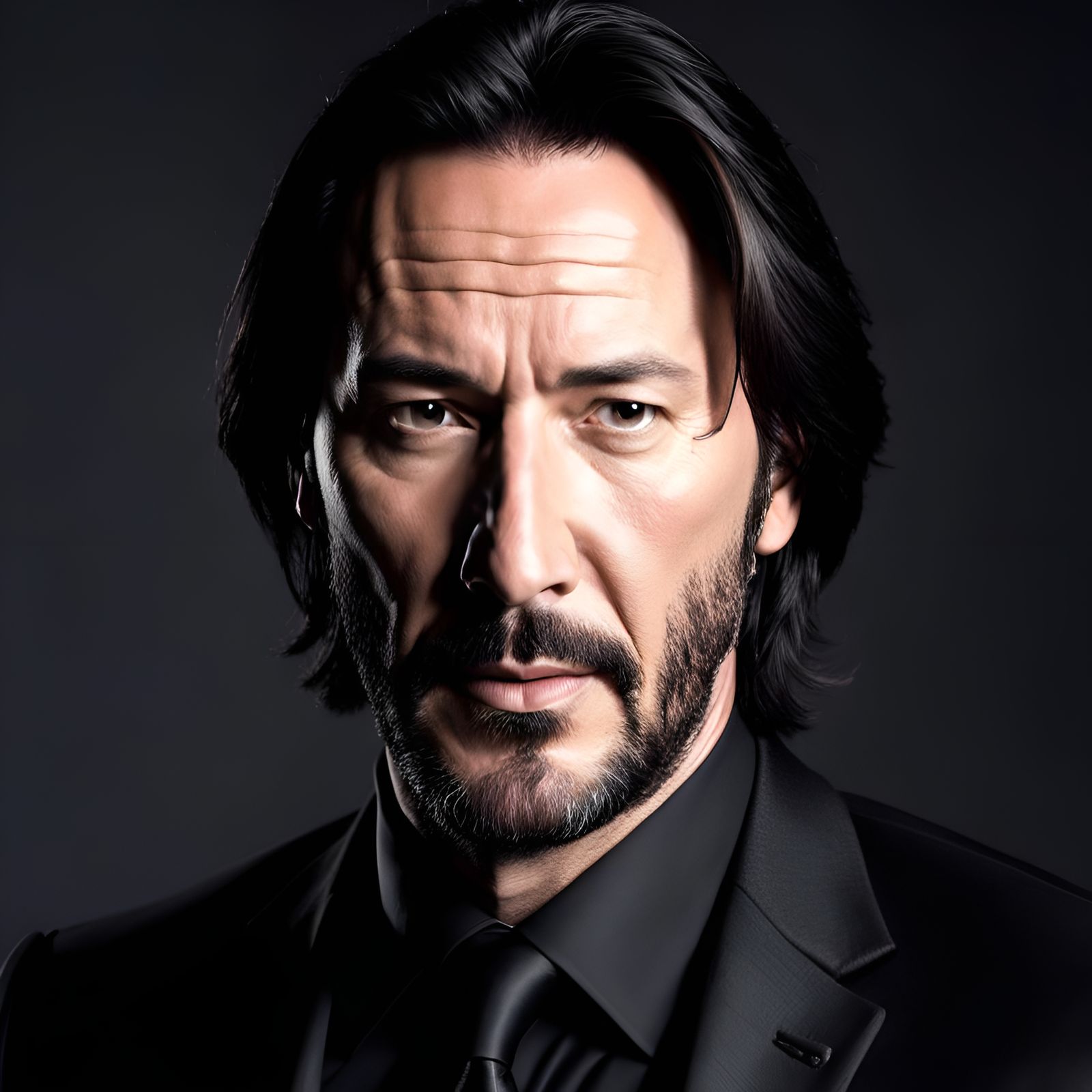 Keanu Reeves Studio Headshot with Professional Lighting