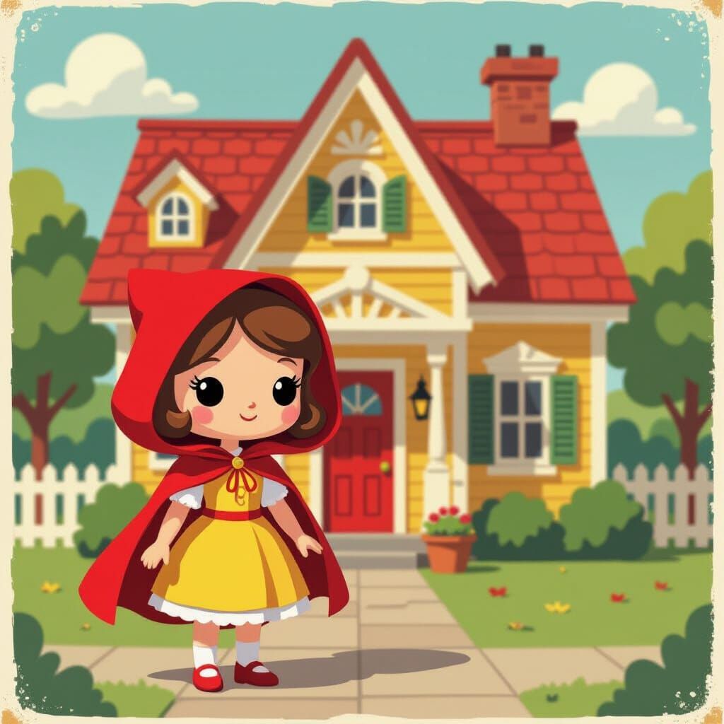 Funko Pop Figure Disney Little Red Riding Hood in front of h...