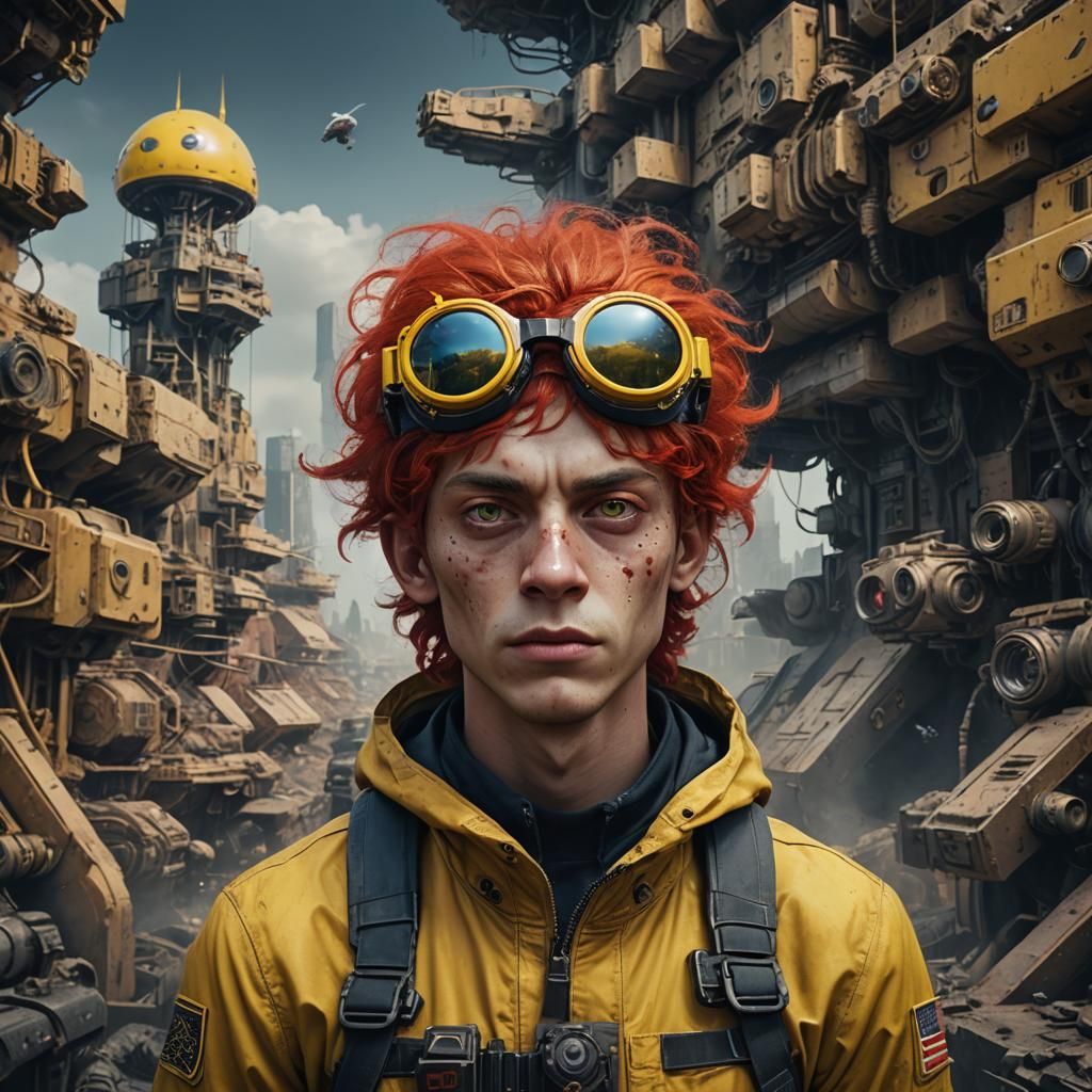 Hyperrealistic Portrait of a Young Alien Man