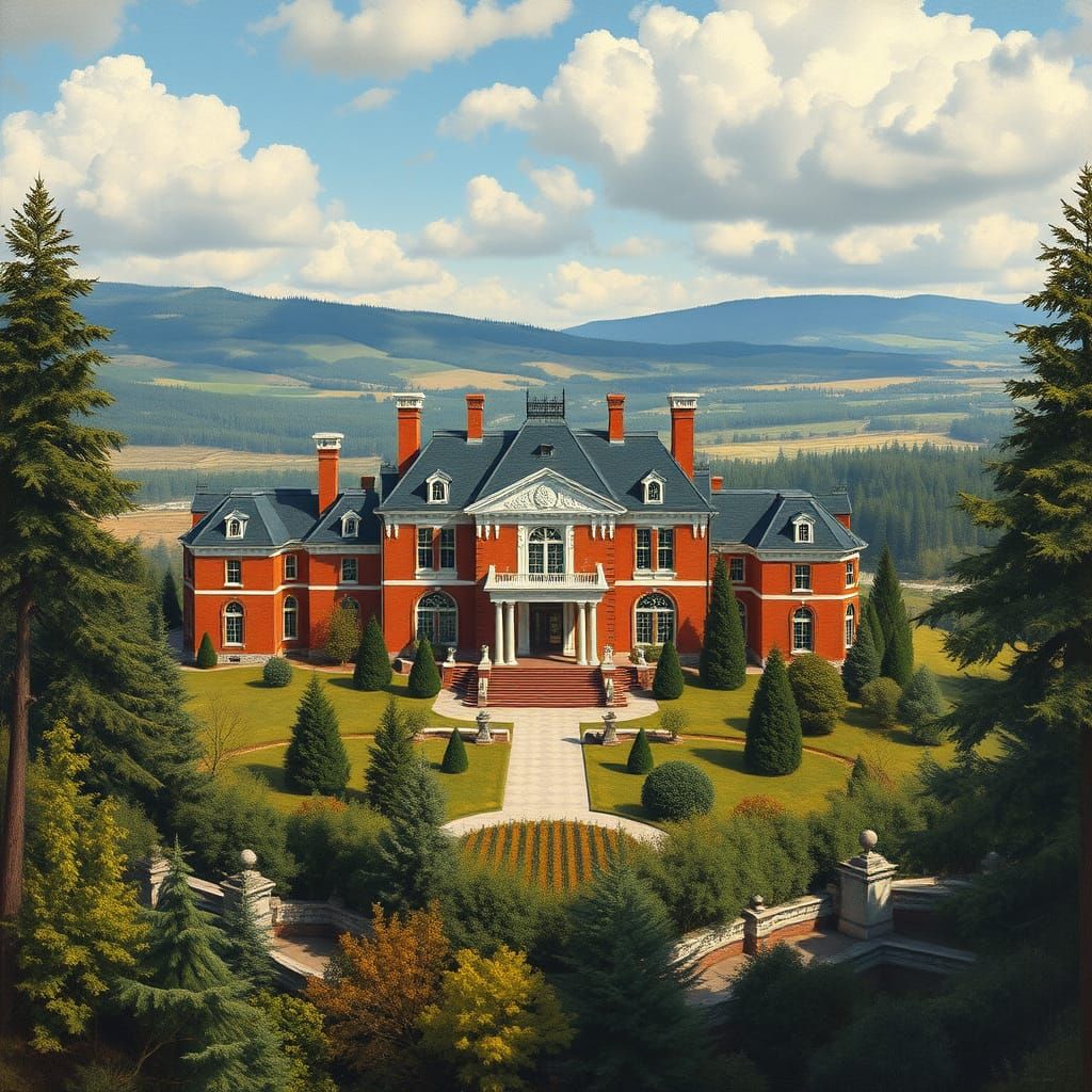 Majestic Manor Overlooking Silverfish River