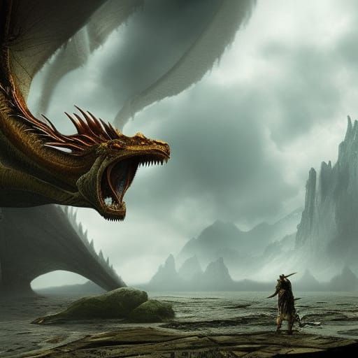 Epic Dragons in Dramatic Digital Matte Painting