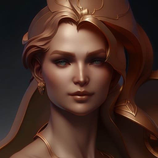 Detailed Portrait in the Style of Alphonse Mucha
